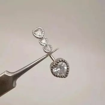 Простое кольцо для ногтя из циркония в виде сексуального сердца, пирсинг для пупка, кольца для мужчин и женщин, украшения для тела, подарки