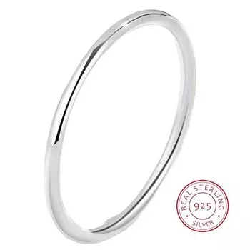 Простое кольцо для пары с геометрическим рисунком для женщин, стерлинговое серебро S925, свадебный подарок на День святого Валентина, ювелирные кольца для женщин, обручальные кольца 6 белый