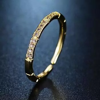 Простое кольцо, High-end Sense, изысканный дизайн ниши, простое кольцо Ins для выпуска холодного воздуха, регулируемое открывающееся кольцо Opening adjustable золотой