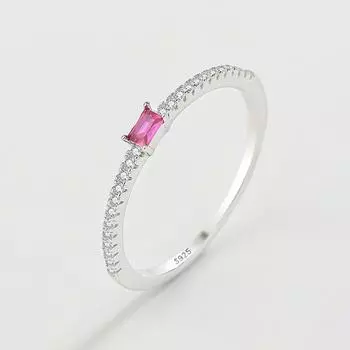 Простое кольцо из стерлингового серебра 925 пробы для женщин, модные кольца с цирконом ААА, женские обручальные свадебные кольца, ювелирные изделия для вечеринок 6 серебряный