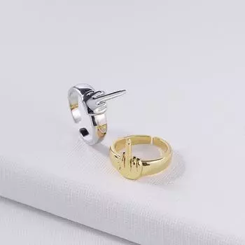 Простое кольцо модные женские не выцветают холодный ветер простое персонализированное кольцо ветер ювелирные изделия новые продукты золотой