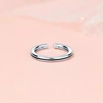 Простое кольцо Simple Line с гладким женским дизайном в японском и корейском стиле, персонализированное гладкое отверстие для регулируемого кольца