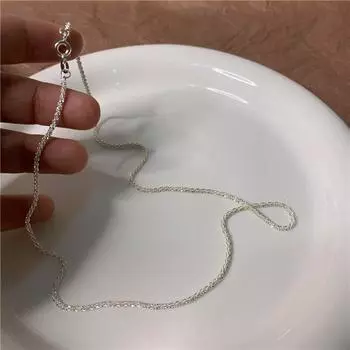 Простое колье-чокер серебряного цвета, повседневное ожерелье для женщин Collier Femme