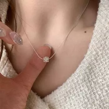 Простое маленькое круглое ожерелье с подвеской в виде виноградной нити, женское, нишевое, индивидуальное, модное, темпераментное, ездящее на работу, универсальное, цепочка на шею, цепочка на свитер