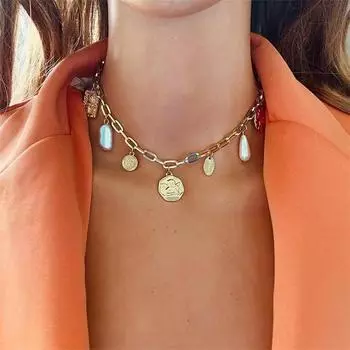 Простое модное ожерелье для женщин Подвески Чокер GZW