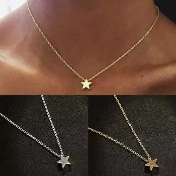 Простое модное утолщенное ожерелье со звездой, цепочка на ключицы, ожерелье для женщин, кулон на шею, ювелирное изделие, подарок