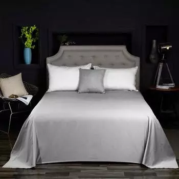 Простое однотонное постельное белье из 100% хлопка, приятное для кожи и удобное постельное белье, дышащее и впитывающее постельное белье 160x250cm