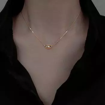 Простое ожерелье Doudou своими руками из акации Dou из титановой стали, простая цепочка на ключицу, универсальный подарок на День матери для девушки