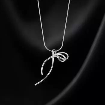 Простое ожерелье из ленты «Темперамент» для женщин, нишевая цепочка «Холодный ветер», геометрическая цепочка из нержавеющей стали на ключицу