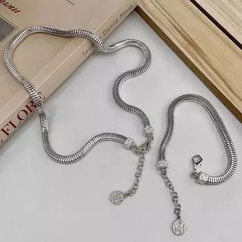 Простое ожерелье из серебра 925 пробы с геометрическим рисунком для женщин, ювелирные изделия для помолвки, подарок на день рождения, свадьбу 20cm серебряный