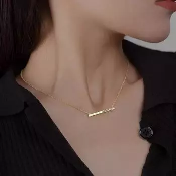 Простое ожерелье из стерлингового серебра 925 пробы для женщин, модная элегантная универсальная цепочка на ключицу 925