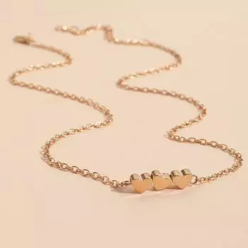 Простое ожерелье любви, Женская подвеска в виде персикового сердца холодного ветра, Ожерелье-цепочка для ключицы 1 шт.