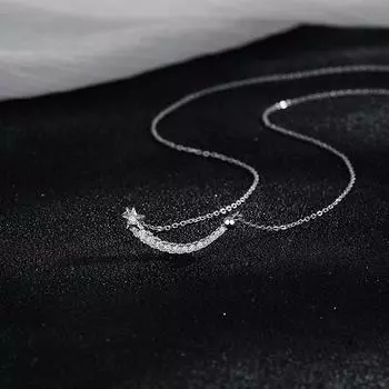 Простое ожерелье «Метеор» для женщин, изысканное, легкое, роскошное и высококачественное цепочное ожерелье на шею