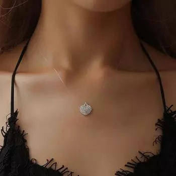 Простое ожерелье в форме персикового сердца, индивидуальное ожерелье в виде рыбьей линии, цепочка на ключицу для женщин, MIT