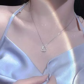 Простое ожерелье в виде полумесяца для женщин и девочек, винтажная персонализированная цепочка на ключицу, подарки на день Святого Валентина 1pc