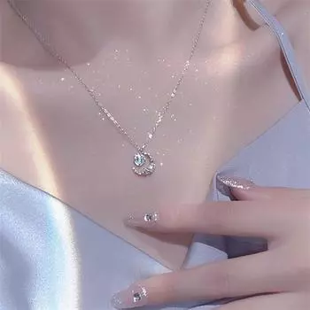 Простое ожерелье в виде полумесяца для женщин и девочек, винтажная персонализированная цепочка на ключицу, подарки на день Святого Валентина
