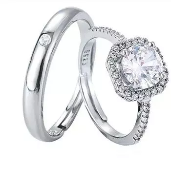 Простое парное кольцо, живое, мужское и женское парное кольцо, обручальное кольцо, открытое кольцо, цирконовое кольцо, женская надпись women