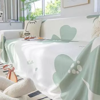 Простое полотенце для дивана, полное покрытие, летняя ткань из ледяного шелка, чехол для дивана, нескользящая подушка для дивана, летняя 180*130cm