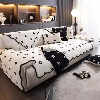 Простое полотенце для дивана, универсальное высококачественное нескользящее прямое покрывало для дивана из шенилла, тканевое полотенце, чехол для спинки с защитой от царапин от кошек 70x70