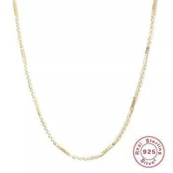 Простое повседневное колье из стерлингового серебра 925 пробы, персональные аксессуары для колье-свитера 925 Silver золотой