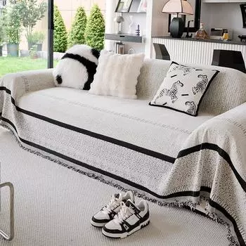 Простое современное полотенце для дивана из шенилла, новое универсальное покрытие на все четыре сезона, цельное, нескользящее 180*130cm