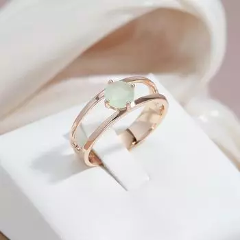 Простое светло-зеленое кольцо с цирконием для женщин, розовое золото, свадебное, помолвочное, ювелирное украшение 6 зелёный/золотой