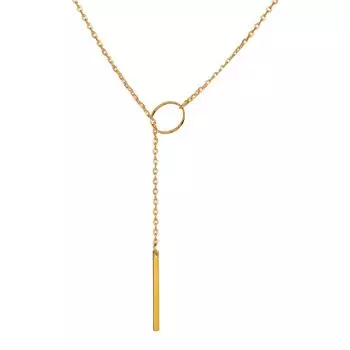 Простое темпераментное металлическое кольцо ожерелье женская ключичная цепочка серебряный