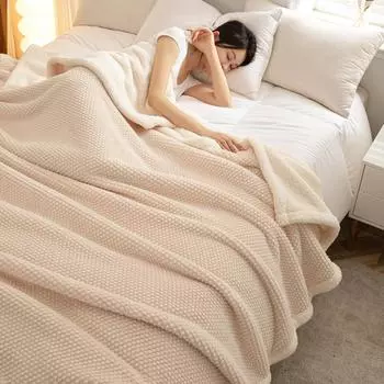 Простое теплое одеяло из флиса 7D Rose для осени и зимы, утолщенное одеяло из искусственной овечьей шерсти для кроватей, утяжеленное теплое одеяло 150 200cm