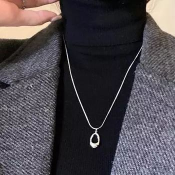 Простое толстое ожерелье с каплями воды для женщин, ювелирные изделия, подарок, серебряный цвет, полое колье, унисекс, для мужчин, повседневные вечерние классические аксессуары