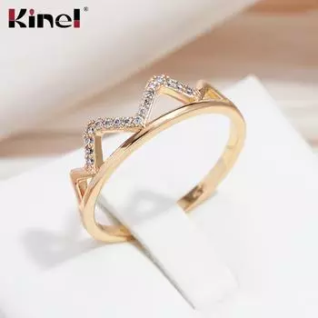 Простое тонкое модное кольцо Kinel для женщин 6