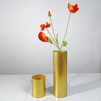 Простое ведро для цветов, украшение для дома, металлическая ваза, праздничное украшение S
