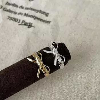 Простое высококачественное глянцевое кольцо с бантом, женское, милое, индивидуальное, уникальное, модное, универсальное кольцо