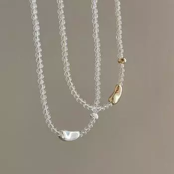 Простое высококачественное прозрачное ожерелье из бисера, женское уникальное ретро-легкое, роскошное, элегантное, темпераментное, универсальное, цепочка на ключицу