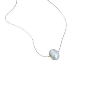 Простое жемчужное нишевое изысканное ожерелье для женщин с высоким темпераментом Ожерелье на лето Универсальное ключичное