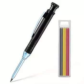 Простой автоматический карандаш плотника с точилкой для деревообработки, строительства, карандаш плотника с длинным грифелем, канцелярские товары