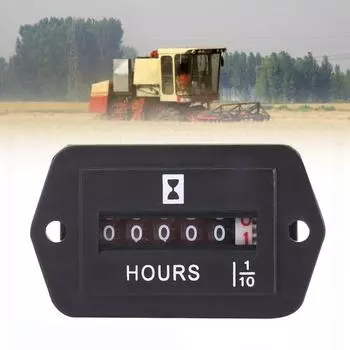 Простой автомобильный счетчик часов, профессиональный, прямоугольный, кварцевый чёрный