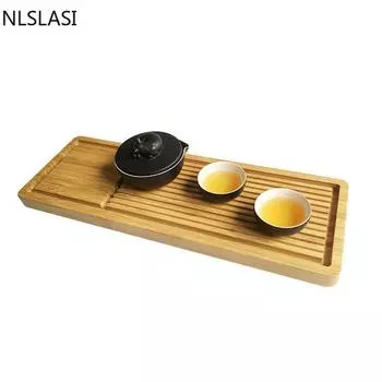 Простой бамбуковый поднос для чая из сухой пены, бытовой прямоугольный маленький поднос для чая, китайский бамбуковый поднос для чая, маленький чайный столик, чайный поднос A