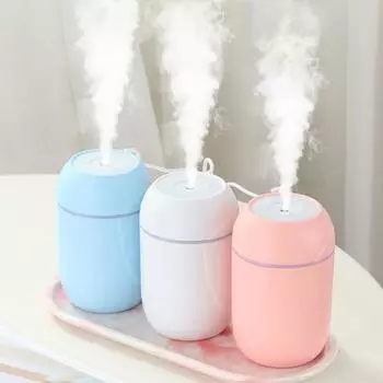 Простой безрадиационный увлажнитель воздуха, безопасный, 260 мл розовый