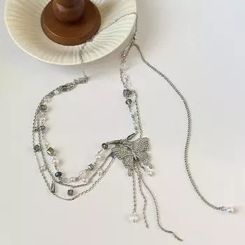 Простой блестящий пояс с украшением в виде бабочки, тонкий пояс для женщин и девочек, регулируемый металлический поясной ремень, панк-цепочки для облегающего тела