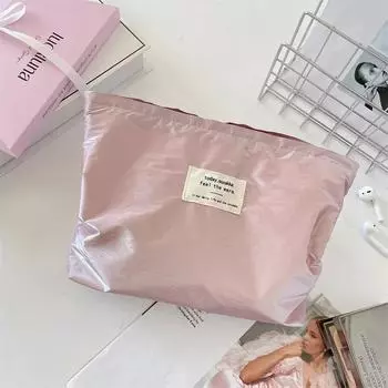 Простой блестящий серебряный клатч с блестками, косметичка, косметичка, портативная женская косметичка, сумка для хранения средств по уходу за кожей, сумка-органайзер