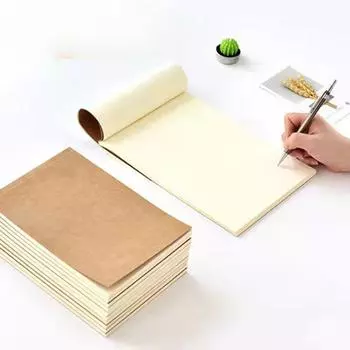 Простой блокнот из крафт-бумаги, студенческий альбом для рисования, альбом для рисования, альбом для рисования, блокнот, пустая книга с ручным рисунком S чёрный