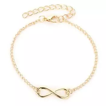 Простой браслет из 8 символов Персонализированный цифровой универсальный браслет золотой