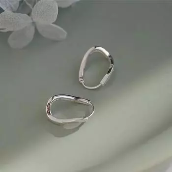 Простой браслет-клипса из стерлингового серебра S925, необычный дизайн, простые серьги в холодном стиле, особый интерес, легкая роскошь 925