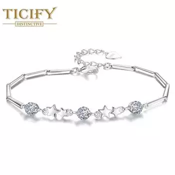 Простой браслет со звездами индивидуального темперамента белый