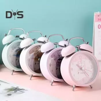 Простой будильник Компактный портативный с питанием от батареи Функциональный долговечный будильник Украшение рабочего стола белый