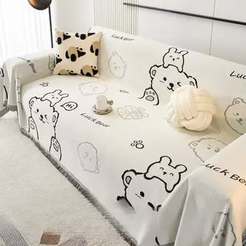 Простой чехол для дивана из синели в скандинавском стиле с рисунком, не царапающий четыре сезона, универсальное полотенце для дивана, чехол для дивана 180*130cm