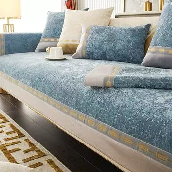 Простой чехол для дивана в скандинавском стиле для гостиной, универсальная нескользящая подушка для дивана, мягкие чехлы для мебели из синели, защита для дивана Cushion cover30x50cm