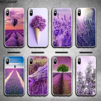 Простой чехол для телефона с лавандовыми фиолетовыми цветами для iPhone 12 11 Pro Max Mini XS Max 8 7 6 6S Plus X 5S SE 2020 XR силиконовый мягкий чехол iphone 11