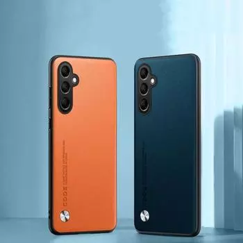 Простой чехол из искусственной кожи для Samsung Galaxy M35 5G M 35 M15 M55 C55 M34 A55 Матовая силиконовая задняя крышка Защитный чехол для камеры Противоударный бампер For Samsung M35 5G красный