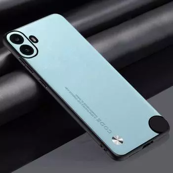 Простой чехол из искусственной кожи для телефона Nothing CMF 1 CMFPhone1 Матовая задняя крышка Ударопрочный силиконовый чехол для телефона с полной защитой для телефона Nothing 2A Nothing CMF Phone 1 светло-фиолетовый